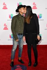 LAS VEGAS, NV - NOVEMBER 17:  Pharrell Williams (L) and Helen Lasichanh attend The 17th Annual Latin Grammy Awards at T-Mobile Arena on November 17, 2016 in Las Vegas, Nevada.  (Photo by Ethan Miller/Getty Images )
