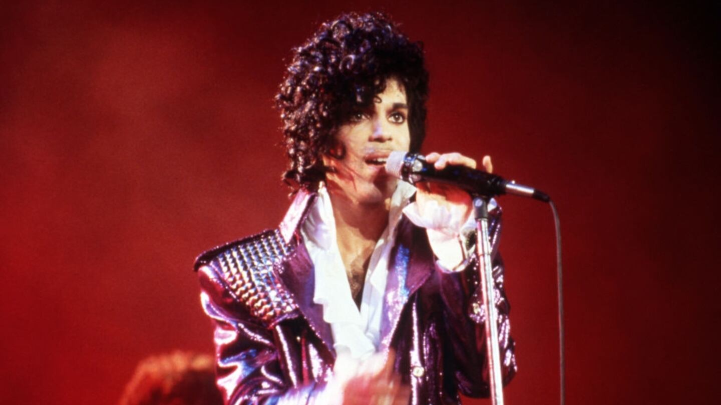 Prince performing on stage